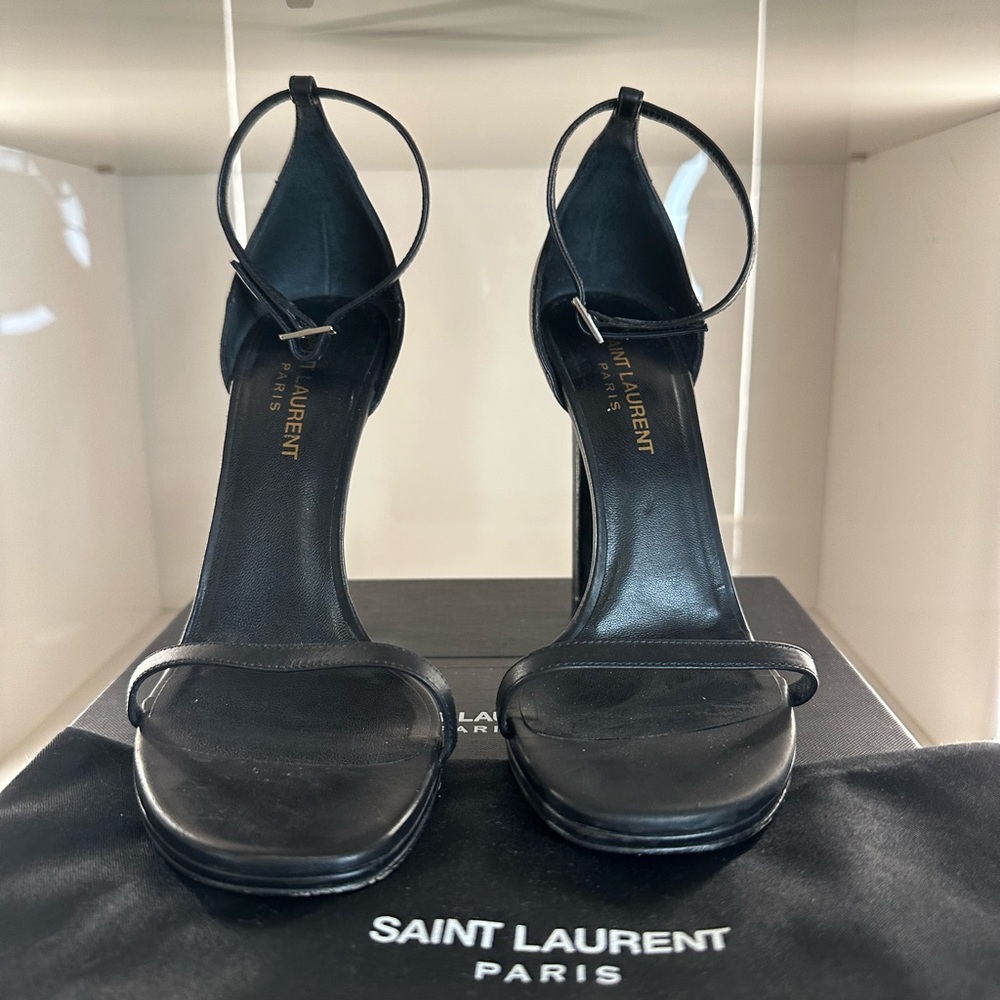 YSL Saint Laurent Jane Strap Heel black size 8 - Picture 12 of 12